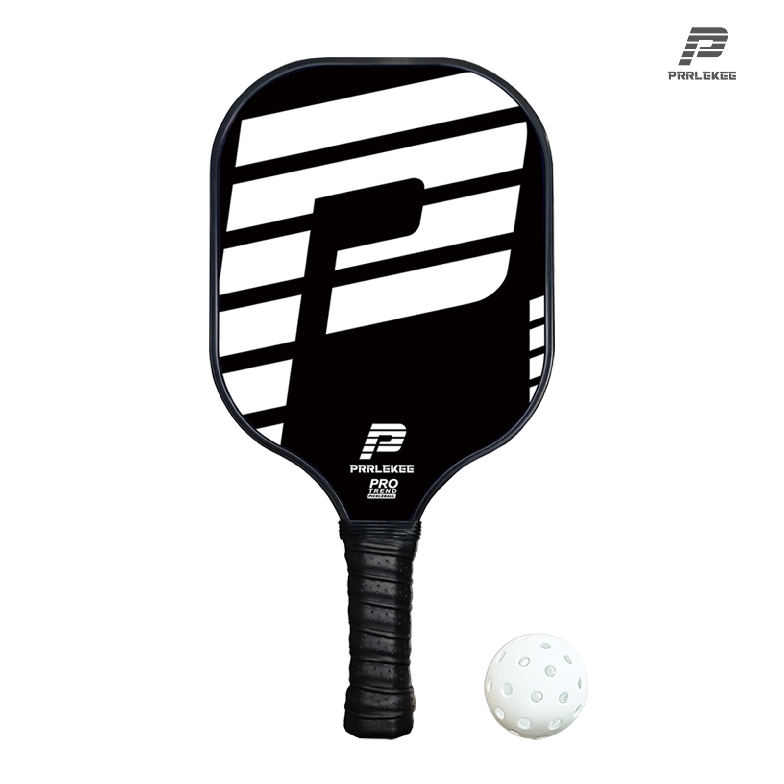 Fashionable black and white P -shaped black p -character 1 shot 1 ball